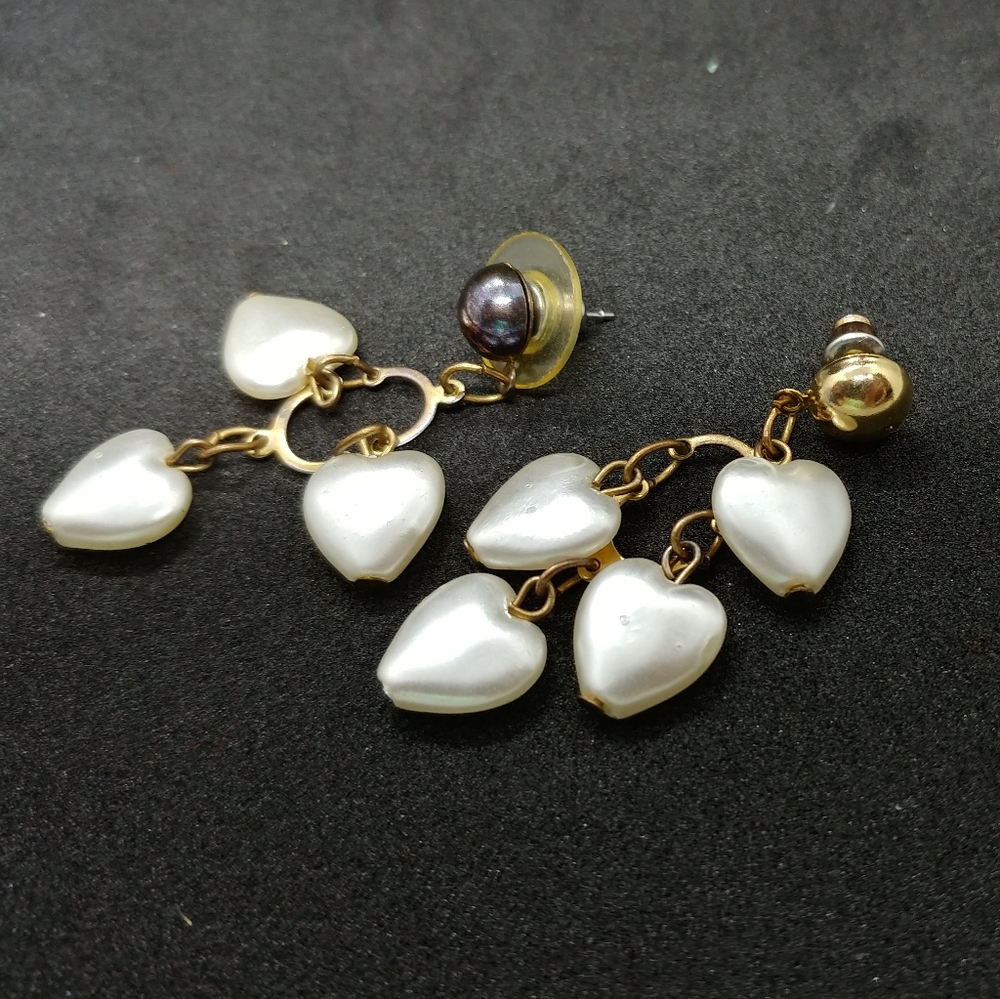 Vintage Heart Dangle Earrings